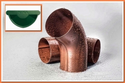 Колено трубы Nika RAL6005 Зеленый мох