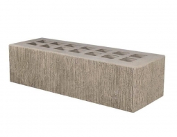 Кирпич лицевой керамический «Серый» «Бархат» пустотелый Евро 0.7НФ