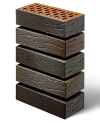 Кирпич лицевой керамический «Флэш» «Графит Антик» пустотелый Евро 0.7 НФ