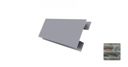 Планка стыковочная сложная Первая Кровельная «Брус» 75 (декоративно-полимерное покрытие) 2м сланец