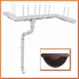 Водосточная система металлическая Nika, комплект дома 6х6 RR-32 Темно-Коричневый