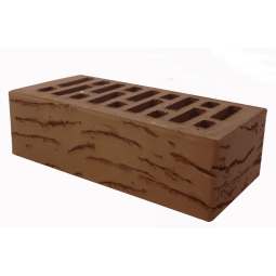 Кирпич лицевой керамический «Коричневый» «Кора» пустотелый утолщенный