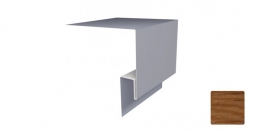 Планка откосная сложная Первая Кровельная «Брус» 75х100 (декоративно-полимерное покрытие) 3м под дуб 3D