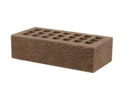 Кирпич лицевой керамический «Темно-коричневый» «Пена» пустотелый одинарный