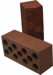 Кирпич лицевой силикатный Ультра Коричневый рустированный полнотелый утолщенный