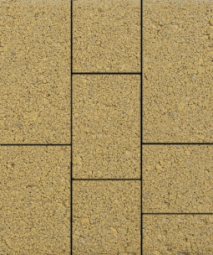 Тротуарная плитка Поревит Трио Гранит Желтый, 60 мм