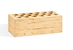 Кирпич лицевой керамический Солома «Дикий камень» пустотелый полуторный пустотность 36%