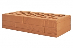 Кирпич лицевой керамический Абрикос «Ломаный камень» пустотелый одинарный