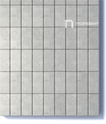 Тротуарная плитка Поревит Прямоугольник  Белый 40 мм 100х200