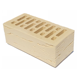 Кирпич лицевой керамический «Слоновая кость» «Кора Дуба» пустотелый утолщенный