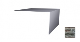 Планка откосная простая Первая Кровельная 75х150 (декоративно-полимерное покрытие) 3м сланец