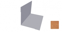 Угол внутренний Первая Кровельная 75х75 (декоративно-полимерное покрытие) 3м золотой орех