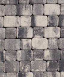 Тротуарная плитка Поревит Классико Антрацит, 40 мм 2 камня