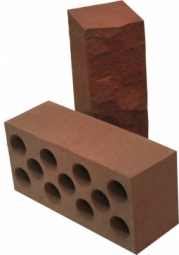 Кирпич лицевой силикатный Коричневый рустированный полнотелый одинарный