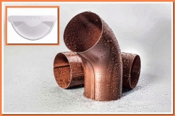 Колено трубы Nika RAL9003 Белый