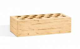 Кирпич лицевой керамический Солома «Дикий камень» пустотелый одинарный пустотность 38%