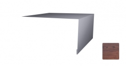 Планка откосная простая Первая Кровельная 75х150 (декоративно-полимерное покрытие) 3м дуб темный матовый