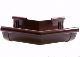 Угловой элемент желоба Технониколь (Verat) Коричневый (125х82 мм), 135 градусов