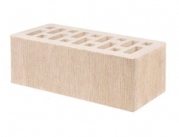 Кирпич лицевой керамический Слоновая кость «Бархат» пустотелый утолщенный