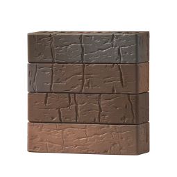 Кирпич лицевой керамический «Рустикатор 70/90» «Флеш» пустотелый Евро 0,7 НФ