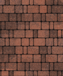 Тротуарная плитка Поревит Классико Клинкер 60 мм 3 камня