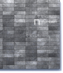 Тротуарная плитка Поревит Паркет Антрацит 60 мм 180х60 мм