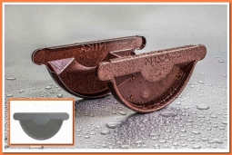 Заглушка желоба Nika D125 RAL7004 Серый