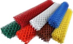 Сетка рабица d=2,8 мм, ячейка 40x40 мм, 2,0х10,0 м, с полимерным покрытием