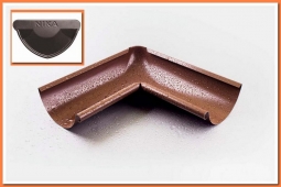 Внутренний угол желоба Nika D125х90 NL-805 Серо-Коричневый