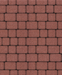 Тротуарная плитка Поревит Классико Красный 40 мм 2 камня