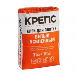 Клей для плитки Крепс Белый Усиленный 25кг