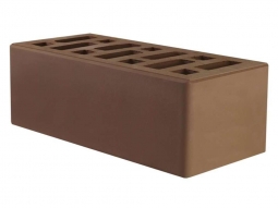 Кирпич лицевой керамический Коричневый пустотелый утолщенный