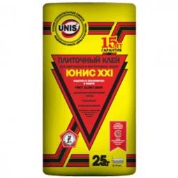 Клей Unis XXI плиточный для наружных и внутренних работ 25 кг