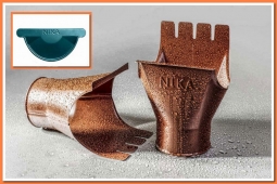 Воронка выпускная Nika D125/100 RAL5021 Бирюза