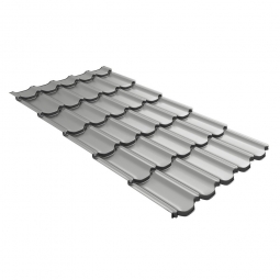 Металлочерепица Kvinta Plus 3D Белый Алюминий RAL 9006