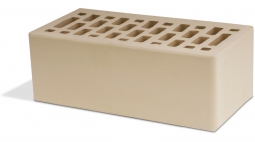 Кирпич лицевой керамический Светло-бежевый пустотелый утолщенный