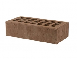 Кирпич лицевой керамический «Темно-коричневый» «Скала» торкретированный пустотелый одинарный