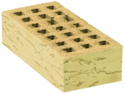 Кирпич лицевой керамический «Слоновая кость» «Грецкий орех» пустотелый одинарный