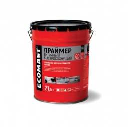 Праймер битумный Ecomast быстросохнущий, металлическое ведро 5 л