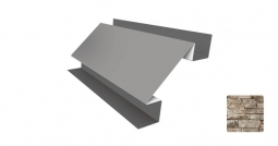 Угол внутренний сложный Первая Кровельная «Брус» 75х75 (декоративно-полимерное покрытие) 2м камень