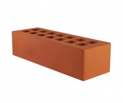 Кирпич лицевой керамический «Красный» пустотелый Евро 0.96НФ