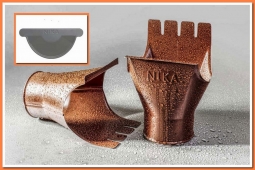 Воронка выпускная Nika D125/100 RAL7004 Серый