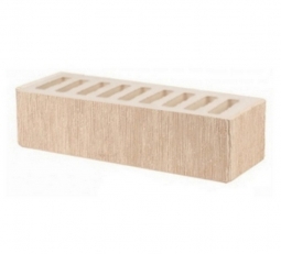 Кирпич лицевой керамический Слоновая кость «Бархат» пустотелый Евро 0,7НФ