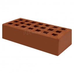 Кирпич лицевой керамический Красный пустотелый одинарный