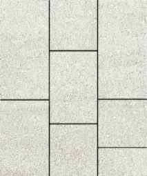 Тротуарная плитка Поревит Трио Белый 60 мм 6 плит