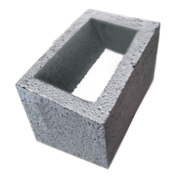 Керамзитоблок вентиляционный однопустотный 380х290х188 мм М-75