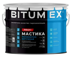 Мастика битумно-полимерная Bitumex кровельная и гидроизоляционная, 3кг