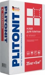 Клей для мрамора Plitonit С для внутренних/наружных работ 25кг