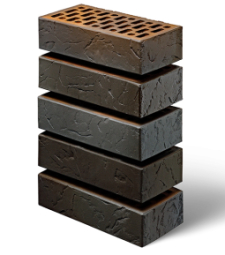 Кирпич лицевой керамический «Флэш» «Графит Сланец» пустотелый Евро 0.7 НФ