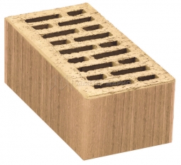 Кирпич лицевой керамический «Слоновая кость» «Уральский дождь» пустотелый утолщенный